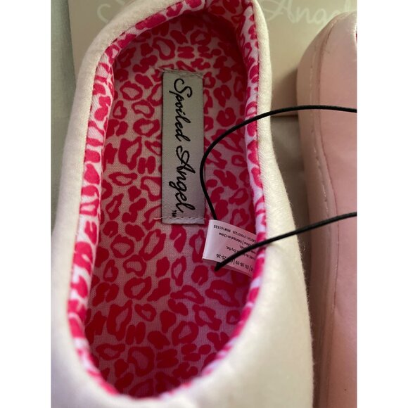 Cat Mother & Wine Lover Ladies Slippers Medium (7-8) By Spoiled Angel Pink With - Picture 2 of 6